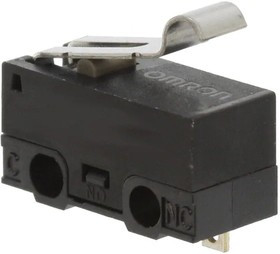 D2F-01L3-D3, Микропереключатель SNAP ACTION; с рычагом с имитацией ролика
