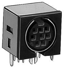 SMD7FRA021, Circular DIN Connectors 7P FEMALE RECP R/A