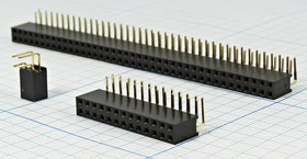 L-KLS1-208-56-R-B (PBD-56R), Гнездо на плату двухрядное угловое 2x28, шаг 2.54 мм; №2002 K гн PBD-R-2x28\P2,54\56P\ угл\плат\L-KLS1-208-2-56