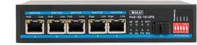 SKAT PoE-UPS-5E-1S бесперебойный POE коммутатор, мощность 65Вт, порты: 5-Ethernet, 1-SFP