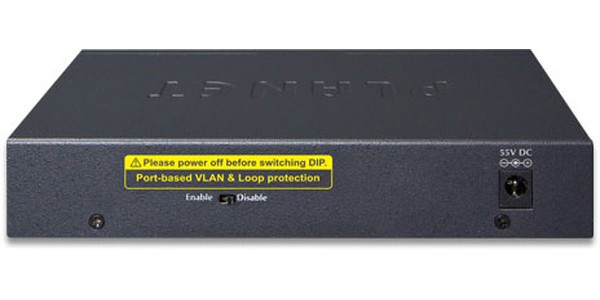 GSD-604HP, Неуправляемый коммутатор Planet 4 порта 10/100/1000Мб/с 802.3at PоE, 55Ватт, 2 порта 10/100/1000мб/с