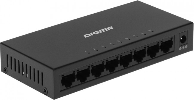 Коммутатор Digma DSW-208GE 8x1Гбит/с неуправляемый Коммутатор Digma DSW-208GE 8x1Гбит/с неуправляемый