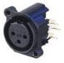 NC3FAHR1-0, XLR Connectors 3P F RECEPT A SERIES PCBH RT PN 1 GRD SEP