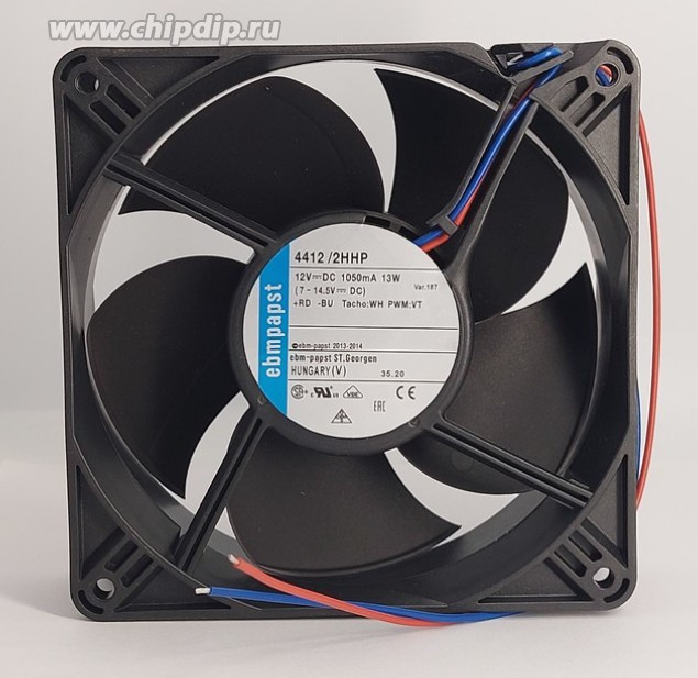 Вентилятор Ebmpapst 4412/2HHP 12V 120x38 13W 2pin