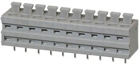 TBL009V-500-10GY-2GY, Fixed Terminal Blocks Terminal block, screwless, 5.00, Vertical, 10, Gray w Gray Button