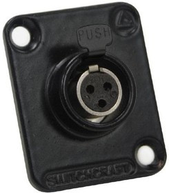 EHT4FBAU, XLR Connectors EH MINI XLR 4P F BLK EPOXY HSG GOLD