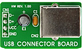 MIKROE-269, USB Connector Board, Дочерняя плата с установленным разъемом USB MIKROE-269, USB Connector Board, Дочерняя плата с установленным разъемом USB