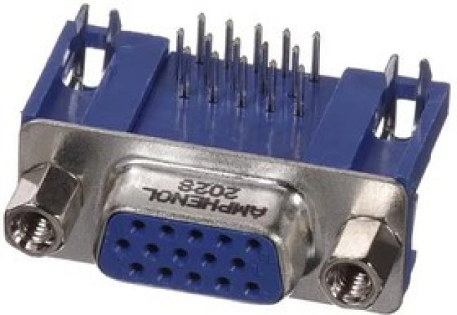 L77HDE15SD1CH4FVGA, D-Sub High Density Connectors D SUB R/A