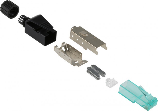 09451511520, Вилка, RJ45, PIN: 8, Кат: 6a, экранированный, Конф: 8p8c, 28AWG-24AWG