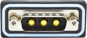 CDFV3W3113L251, Комбинированный разъем D Sub, IP67, NANOOK Series, DA-3W3, Штекер, 3 контакт(-ов), 3 Силовых, Пайка CDFV3W3113L251, Комбинированный разъем D Sub, IP67, NANOOK Series, DA-3W3, Штекер, 3 контакт(-ов), 3 Силовых, Пайка