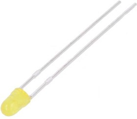 L-7104YD, LED; 3mm; yellow; 8?15mcd; 50°; Front: convex; 1.95?2.4V