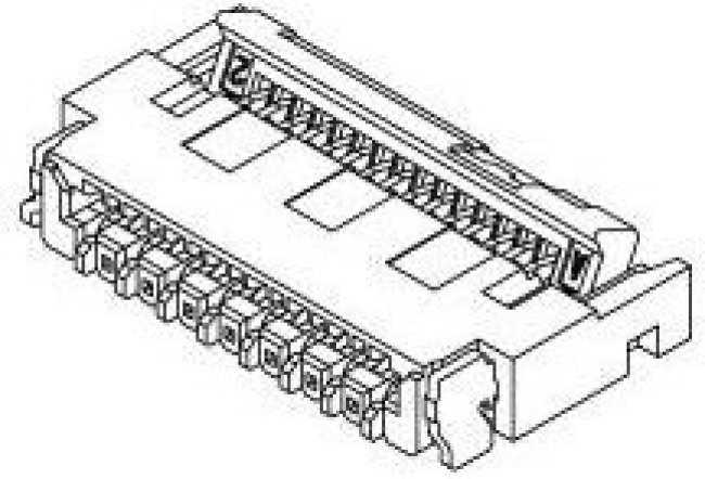 502598-1593, FFC &amp; FPC Connectors 0.3 FPC Back Flip RA HSG SMT DC 15CKT