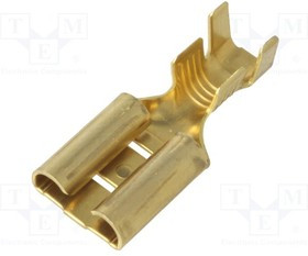 3835T.60, Наконечник: плоский, 9,5мм, 1,2мм, "мама", 4-6мм2, обжим, на провод