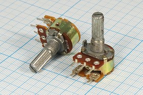 Резистор переменный поворотный 100к\B\16мм\KC6x20\ R1620S-3A1-B104-0; №4618 РПвр 100к\B\16мм\KC6x20\