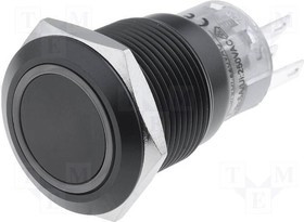 V19B-11R-12G-S, Переключатель: антивандальный, Пол: 2, SPDT, 0,5A/220ВAC, 1A/24ВDC