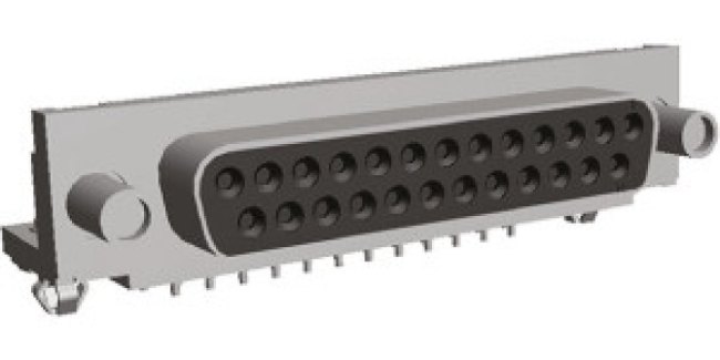 747846-6, D-Sub Standard Connectors RECP FRNT MTL SHL 25