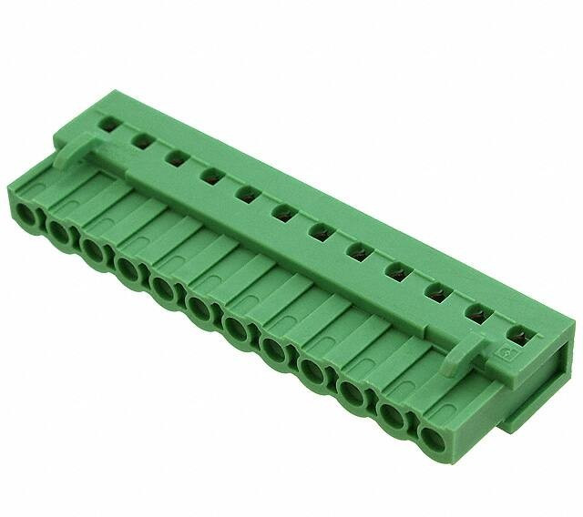 1786501, Conn Wire to Board F 12 POS 5.08mm Solder RA Side Entry Thru-Hole