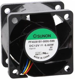 Вентилятор SUNON PF40281B1-000U-S99 DC 12V 6.60W 0.55A 40x28 4pin