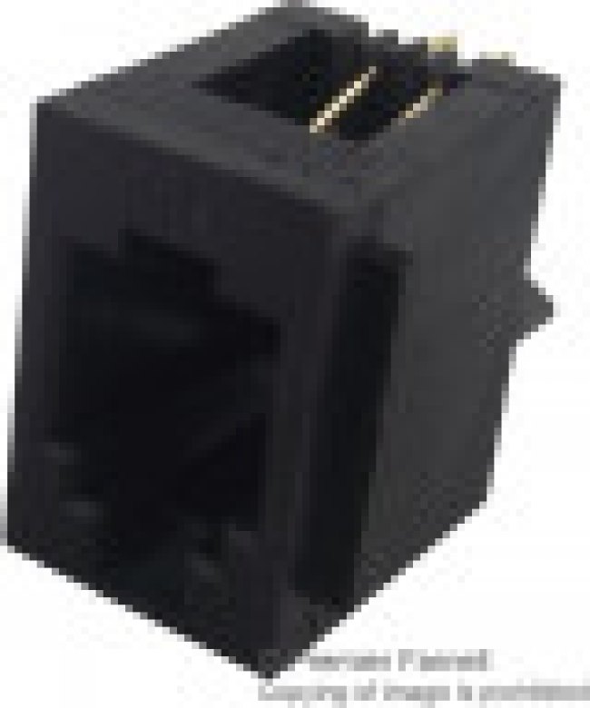 69253-001LF, Conn Modular Jack F 4 POS 2.54mm Solder ST Thru-Hole 4 Terminal 1 Port Cat 3 Tube