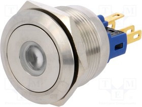 V22-11D-12G-S, Переключатель: антивандальный, Пол: 2, SPST-NO + SPST-NC, IP65