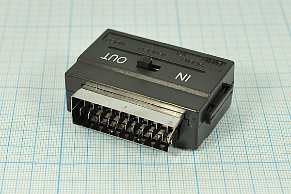 Штекер СКАРТ-гнездо 3RCA+гнездо miniDIN, 4P, ON-ON; 2122 шт СКАРТ-гн 3RCA+гн miniDIN\4P\\\ON-ON