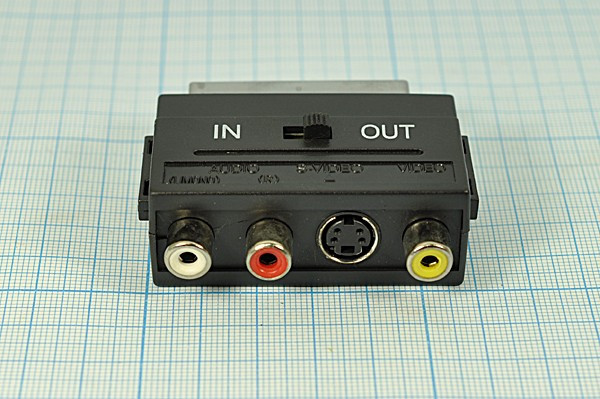 Штекер СКАРТ-гнездо 3RCA+гнездо miniDIN, 4P, ON-ON; 2122 шт СКАРТ-гн 3RCA+гн miniDIN\4P\\\ON-ON