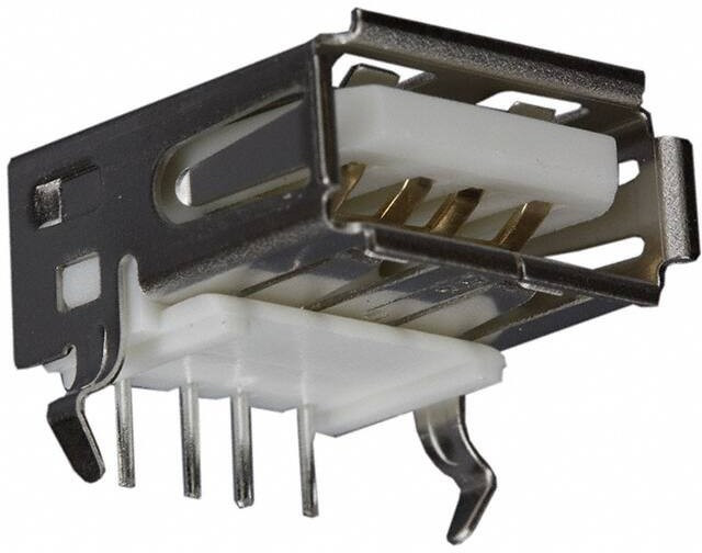 690-004-621-013, USB Connectors 2.0 TYPE A HORIZONTAL R/A
