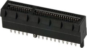 10039755-10101TLF, Female Edge Connector, Through Hole Mount, 64-Contacts, 1mm Pitch, 2-Row, Press-In 10039755-10101TLF, Female Edge Connector, Through Hole Mount, 64-Contacts, 1mm Pitch, 2-Row, Press-In