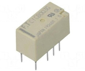 FTR-C1CB003G, Реле: электромагнитное, DPDT, Uобмотки: 3ВDC, 0,3A/125ВAC, 2A FTR-C1CB003G, Реле: электромагнитное, DPDT, Uобмотки: 3ВDC, 0,3A/125ВAC, 2A
