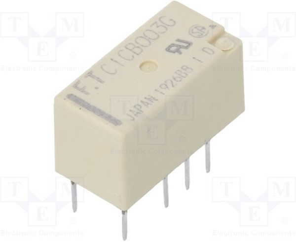 FTR-C1CB003G, Реле: электромагнитное, DPDT, Uобмотки: 3ВDC, 0,3A/125ВAC, 2A FTR-C1CB003G, Реле: электромагнитное, DPDT, Uобмотки: 3ВDC, 0,3A/125ВAC, 2A