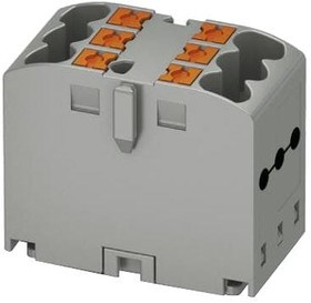 3273264, DIN Rail Terminal Blocks PTFIX 6X2,5 GY 2.5mm2 slf-assmb MNT