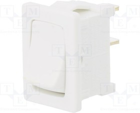 01801.1101-02, ROCKER; SPST; Pos: 2; ON-OFF; 10A/250VAC; IP40; 100m?; UL94V-2