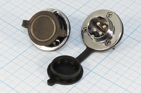 Штекер микрофонный MIC20\ 4P\пан/флан\М19\ зуглушка\XS20JK4P-M; №14518 штек мик MIC20\ 4P\пан/флан\М19\ зуглушка\XS20JK4P-M