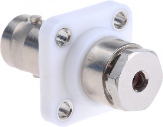 R141277000, RF Connectors / Coaxial Connectors BNC / STRAIGHT INSULATED SQUARE FLANGE JACK CLAMP TYPE - CABLE 2.6/50+75