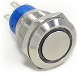 AV1910R124Q04, Pushbutton Switches AV19 SPM 3A FIX RING LED WHITE 24V