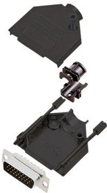 6355-0102-02, DA-26 Plug D-Sub HD Connector Kit, Zinc Backshell