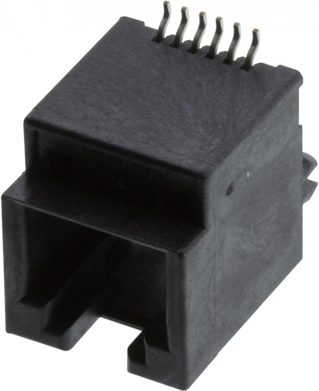 95503-6671, Modular Connectors / Ethernet Connectors VERT SMT 6/6 RJ11