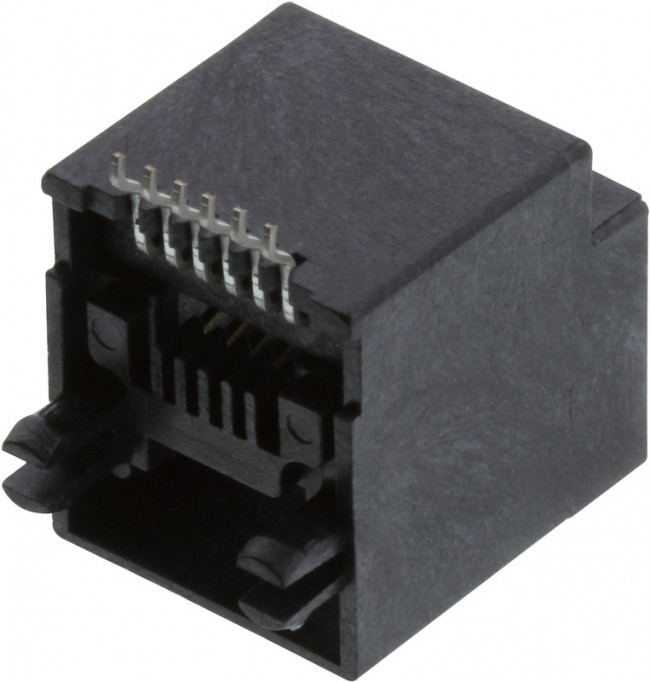 95503-6671, Modular Connectors / Ethernet Connectors VERT SMT 6/6 RJ11