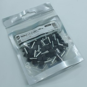 НШВИ(2) 1.5-12, Наконечник штыревой втулочный изолированный, двойной "КВТ", сечение 1.5 мм2