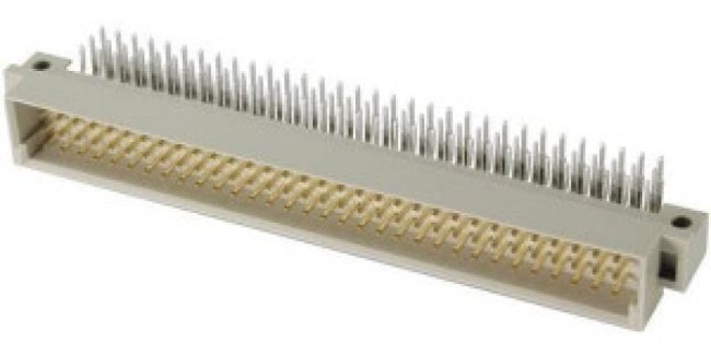 09031966951, Harting 96 Way 2.54mm Pitch, Type C Class C2, 3 Row, Right Angle DIN 41612 Connector, Plug 09031966951, Harting 96 Way 2.54mm Pitch, Type C Class C2, 3 Row, Right Angle DIN 41612 Connector, Plug