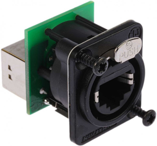 Neutrik NE8FDP-B панельный двухсторонний разъем RJ45 черненый корпус Neutrik NE8FDP-B панельный двухсторонний разъем RJ45 черненый корпус