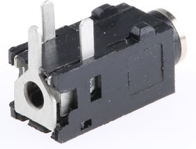 1501 04, Jack Connector 2.5 mm Through Hole Stereo Socket, 3Pole 500mA