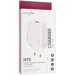 Блок питания (сетевой адаптер) VIXION H11i 1xUSB Quick Charger 3.0 с кабелем Lightning 1м (белый)