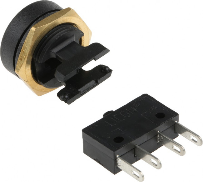 49-59122, 49-59 Series Push Button Switch, Momentary, Panel Mount, 16mm Cutout, SPDT, Clear LED, 250V ac, IP67