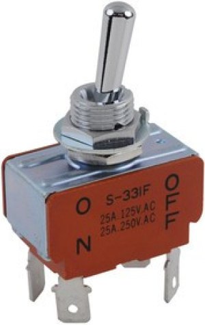 S331F, SWITCH, TOGGLE, DPST, 25A, 250VAC S331F, SWITCH, TOGGLE, DPST, 25A, 250VAC