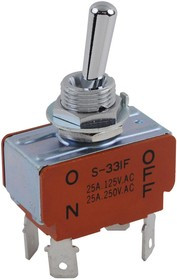 S331F, SWITCH, TOGGLE, DPST, 25A, 250VAC S331F, SWITCH, TOGGLE, DPST, 25A, 250VAC