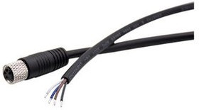 RND 205-01215, Circular Connector, M12, Plug, Straight, Poles - 8, Solder, Cable Mount