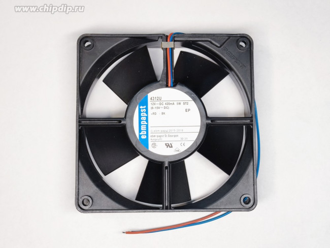 Вентилятор Ebmpapst 4312U 12v 420mA 5W 120x32 2pin