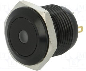 V16F-10D-12B-B, Переключатель: антивандальный, Пол: 2, SPST-NO, 2A/36ВDC, IP65