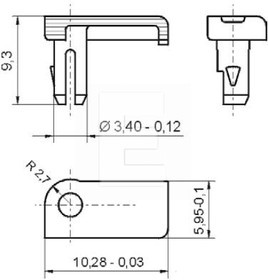 Заглушка R4W-0003-D для реле R2/3/4N вместо тест-кнопки, сине-зеленый